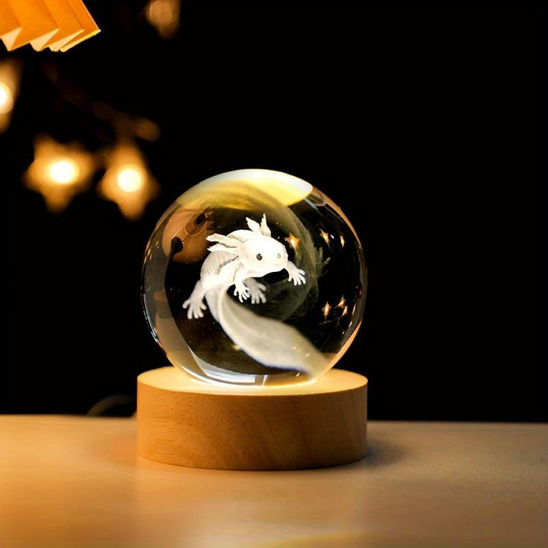 3D Solar System Crystal Ball 60Mm Moon Crystal Gift with Laser Engraved Model and Galaxy Crystal Sphere for Physics Lovers and Space Models