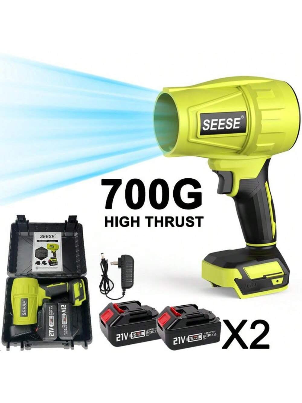 Turbo Jet Blower,Leaf Blower, Violent Turbo Fan, Brushless Pure Copper Motor,Car Drying after Wash, Handheld Snow Blower,Cordless Turbo Power Air Duster