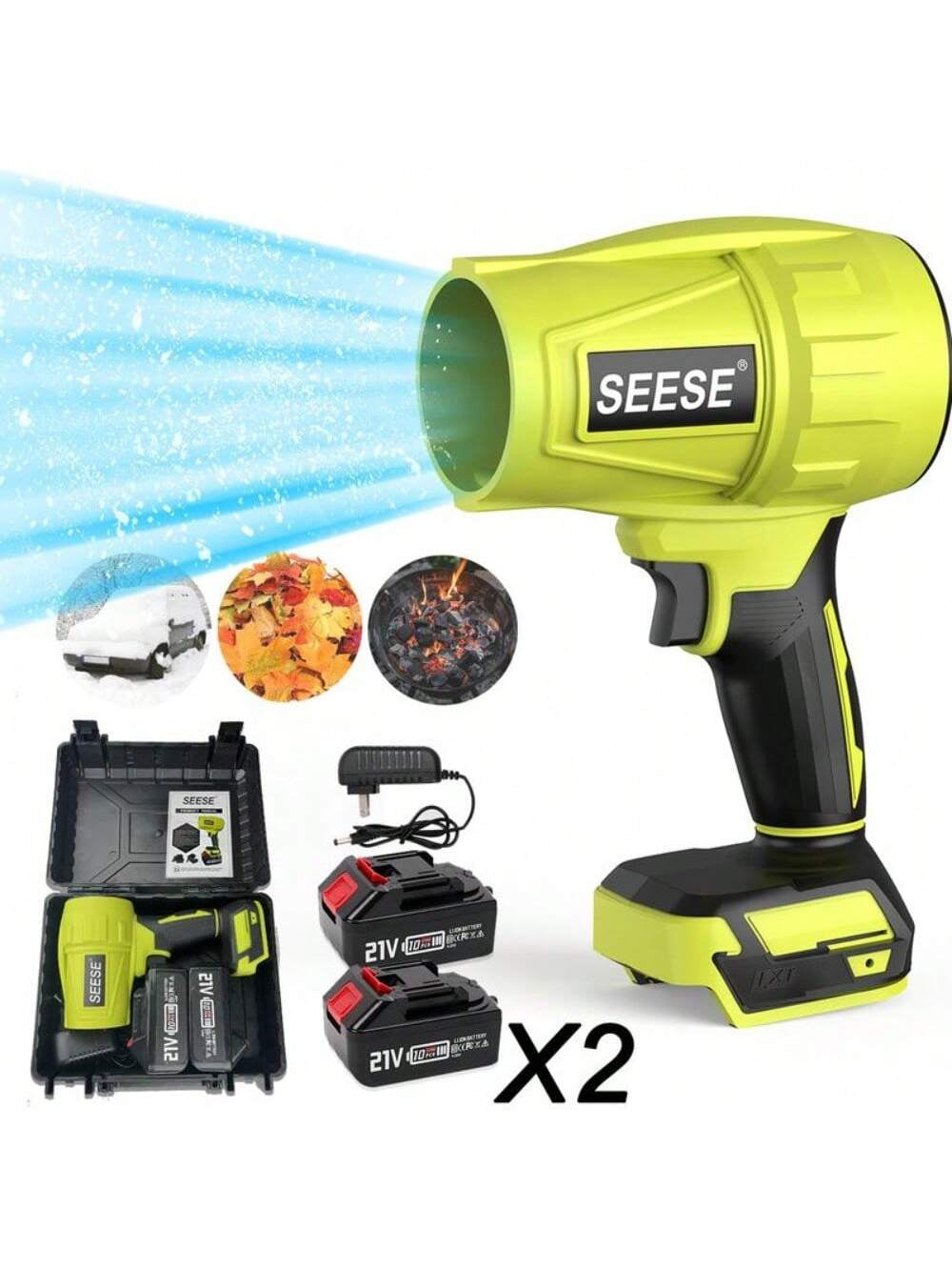 Turbo Jet Blower,Leaf Blower, Violent Turbo Fan, Brushless Pure Copper Motor,Car Drying after Wash, Handheld Snow Blower,Cordless Turbo Power Air Duster