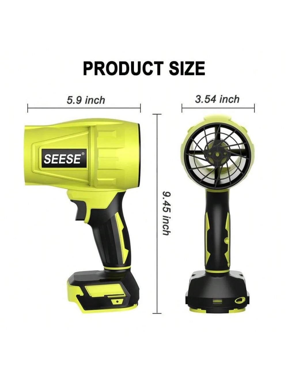 Turbo Jet Blower,Leaf Blower, Violent Turbo Fan, Brushless Pure Copper Motor,Car Drying after Wash, Handheld Snow Blower,Cordless Turbo Power Air Duster