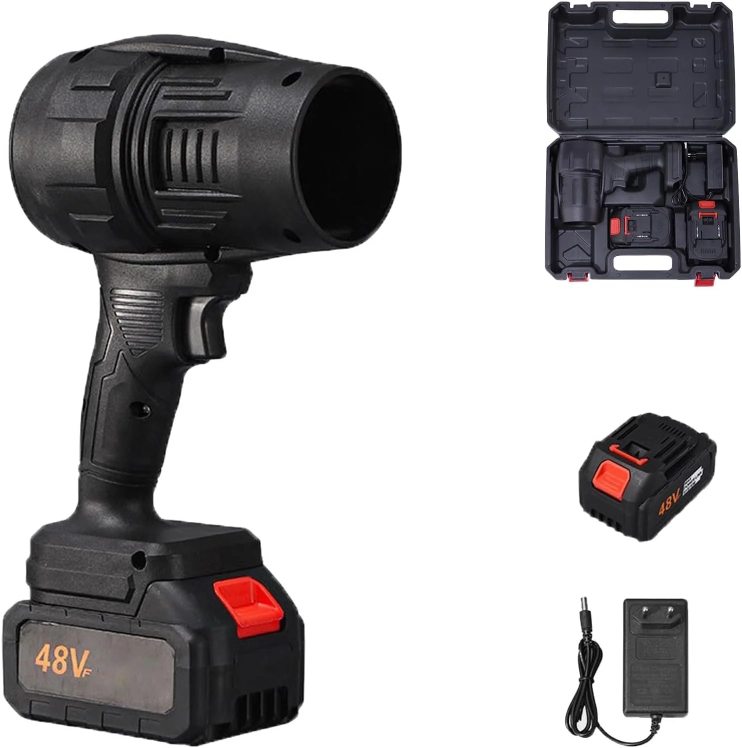 Seese Pro Blower, Seese Cordless Leaf Blower, Turbo Blowers 2.0, Super Power Air Duster for Yard/Patio/Car Cleaning (Blue+1 Batterie)