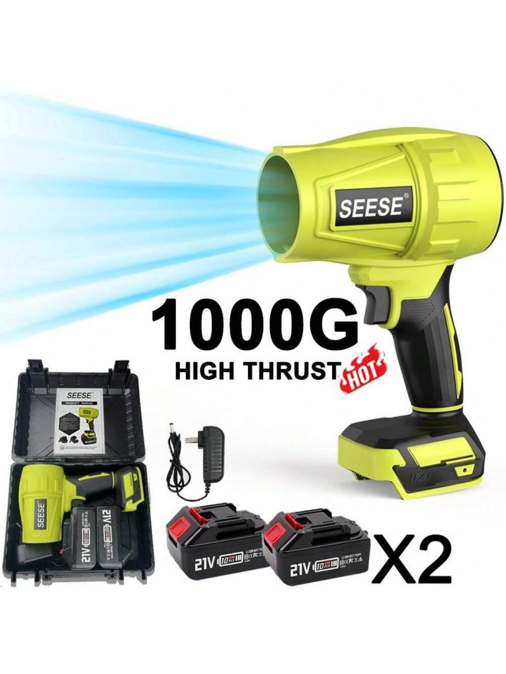 Turbo Jet Blower,Leaf Blower, Violent Turbo Fan, Brushless Pure Copper Motor,Car Drying after Wash, Handheld Snow Blower,Cordless Turbo Power Air Duster